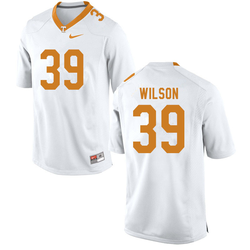 Men #39 Toby Wilson Tennessee Volunteers College Football Jerseys Sale-White